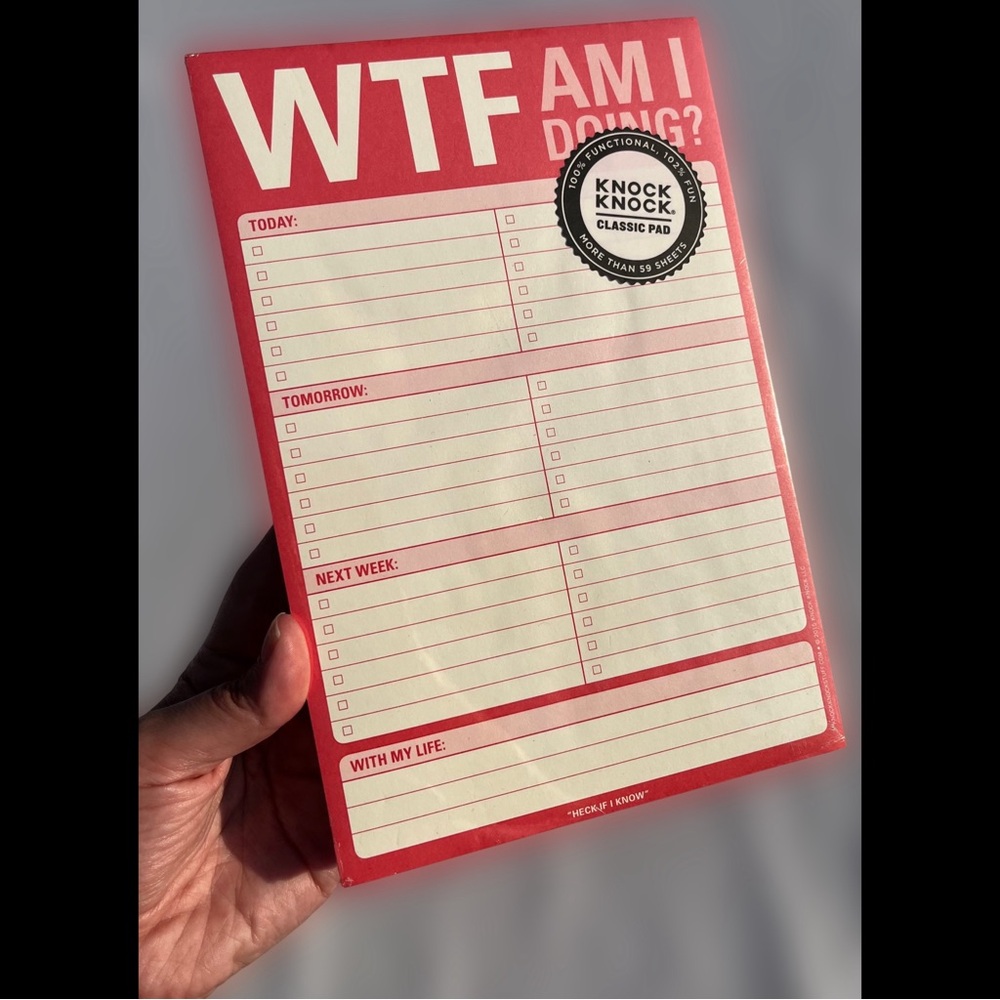 "WTF Am I Doing?" Organized Planning Notepad - Picture 2 of 3